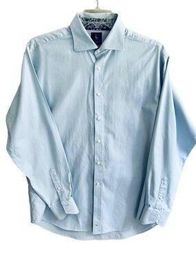 Tailorbyrd Collection Button Down Shirt Mens XL 100% Cotton Blue Long Sleeve
